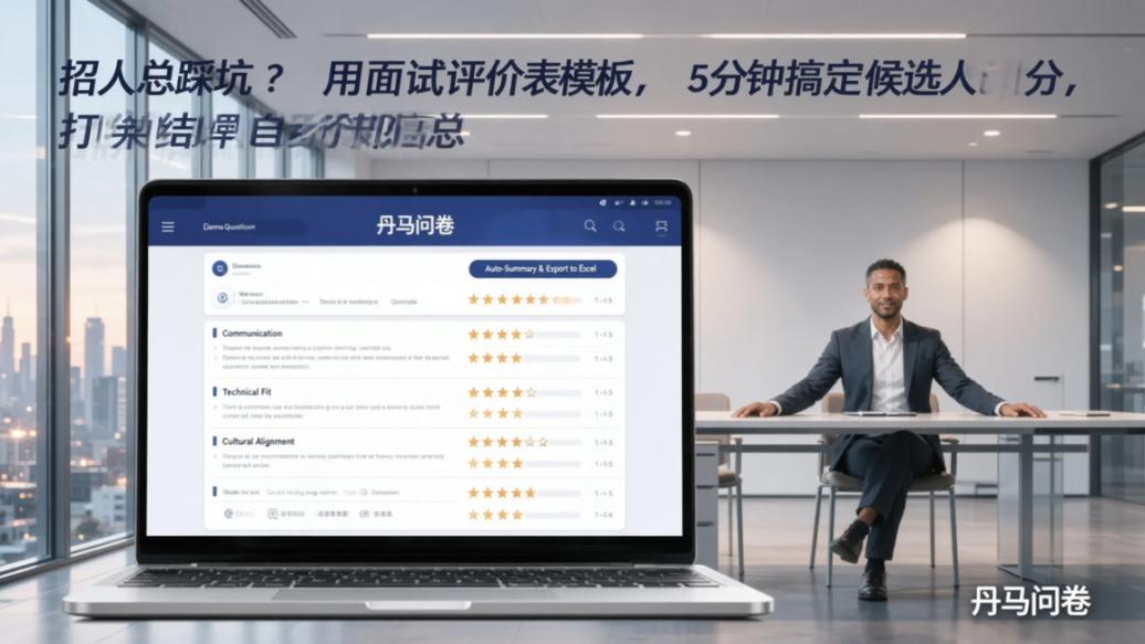 招人总踩坑？用面试评价表模板，5分钟搞定候选人打分，结果自动汇总