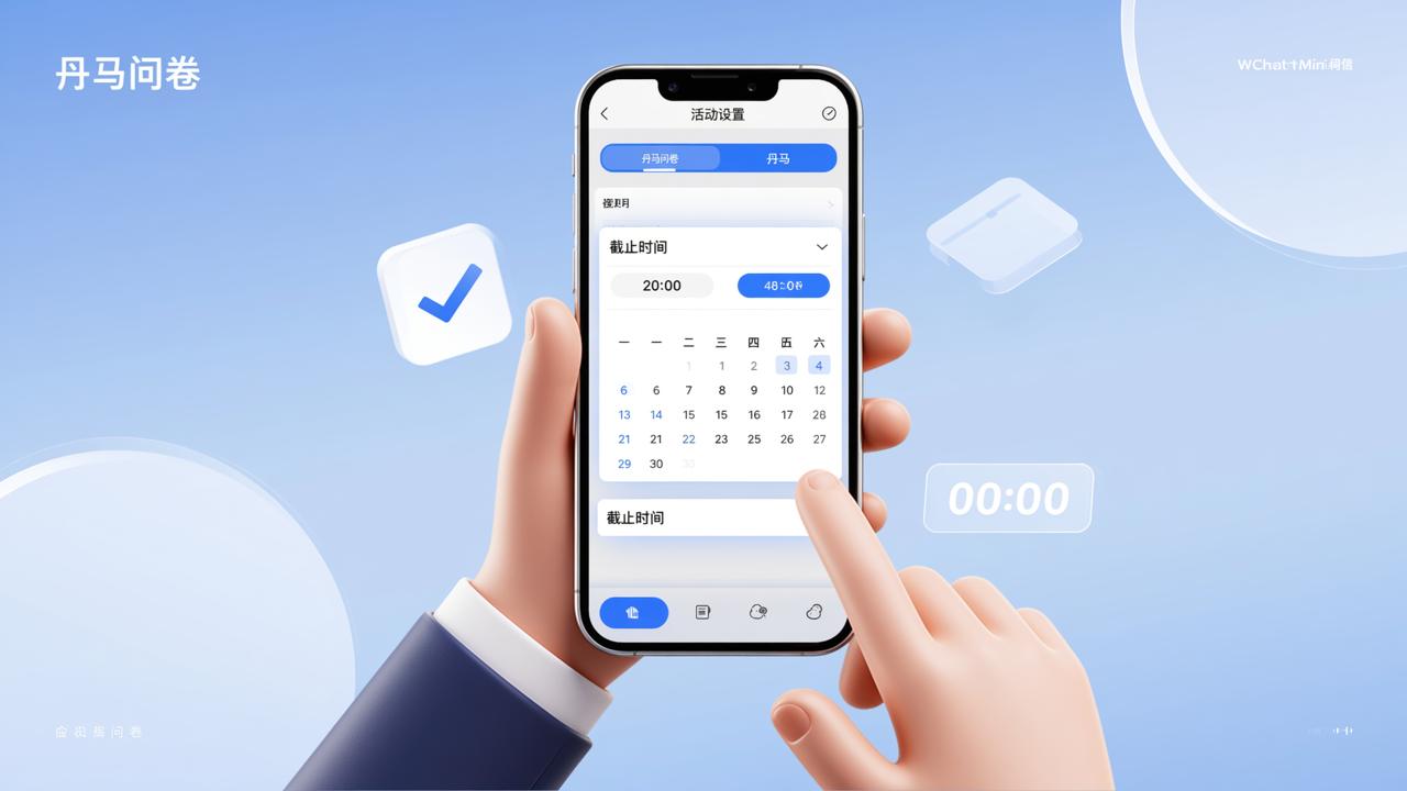 问卷截止时间怎么设置？「丹马问卷」预设问卷截止时间，到点自动停止收集