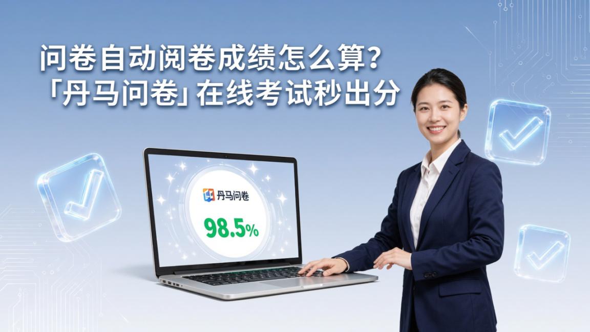 问卷自动阅卷成绩怎么算？「丹马问卷」自动阅卷出成绩，在线考试秒出分