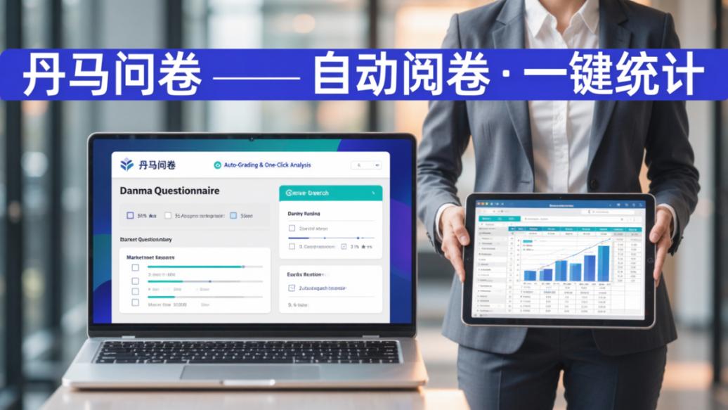 市场调研问卷：丹马问卷，自动阅卷一键统计