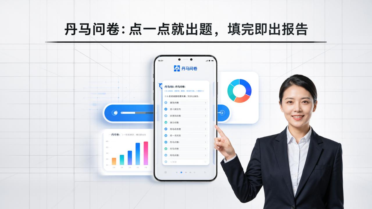 在线问卷调查：丹马问卷，自动生成问卷自动统计