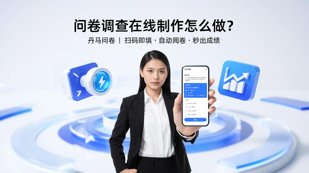 问卷调查在线制作怎么做？丹马问卷，扫码即填自动阅卷秒出成绩